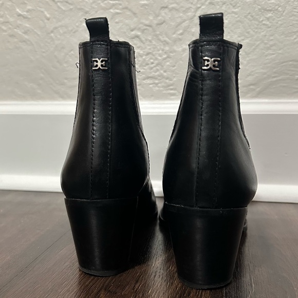 Sam Edelman Winona Leather Pointed Toe Cowgirl Western Heeled Ankle Booties Sz 8 - Picture 7 of 13
